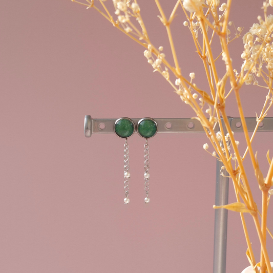 Boucles d'oreilles Vert - Les Chouchous de Justine