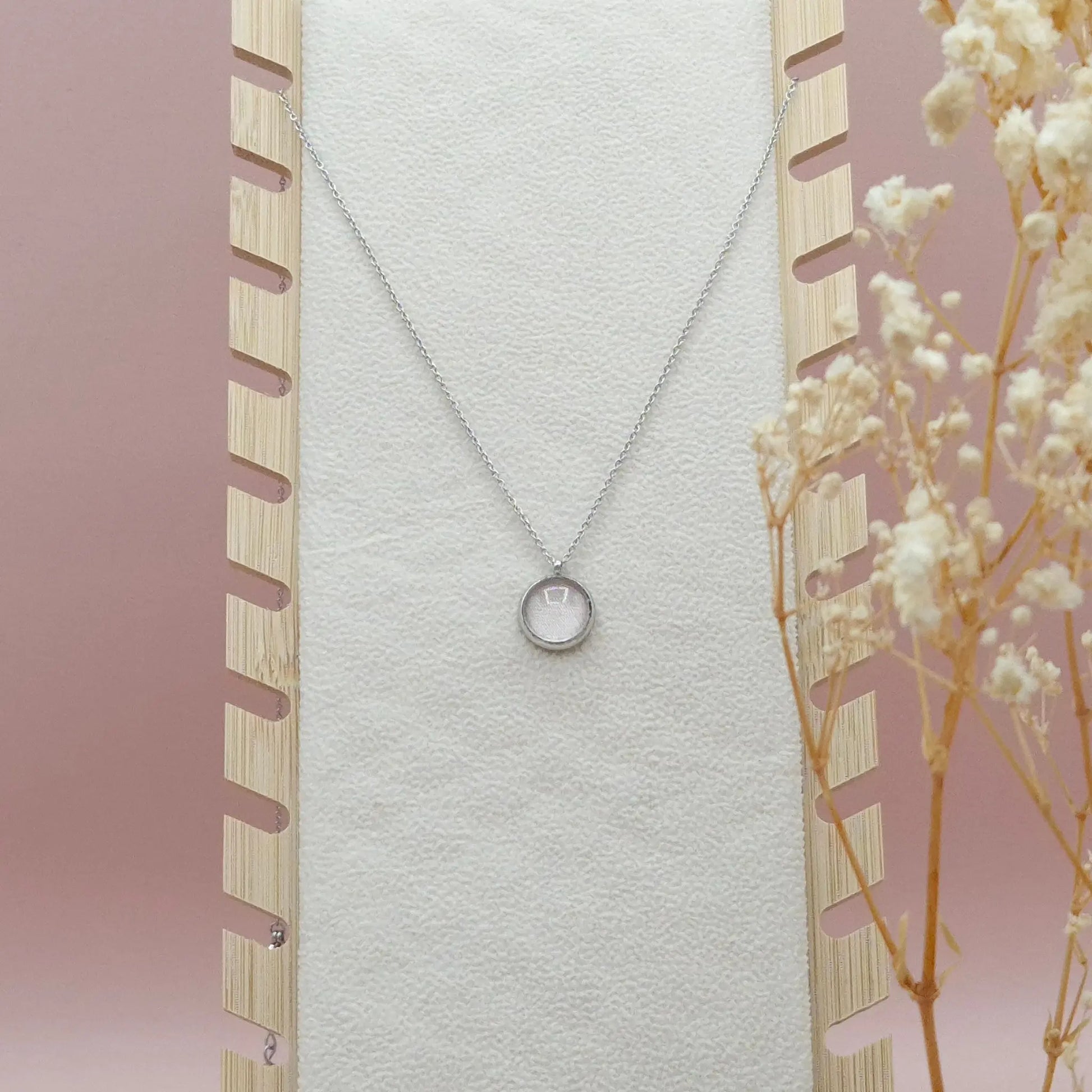 Collier avec Pendentif Rose Dragée - Les Chouchous de Justine