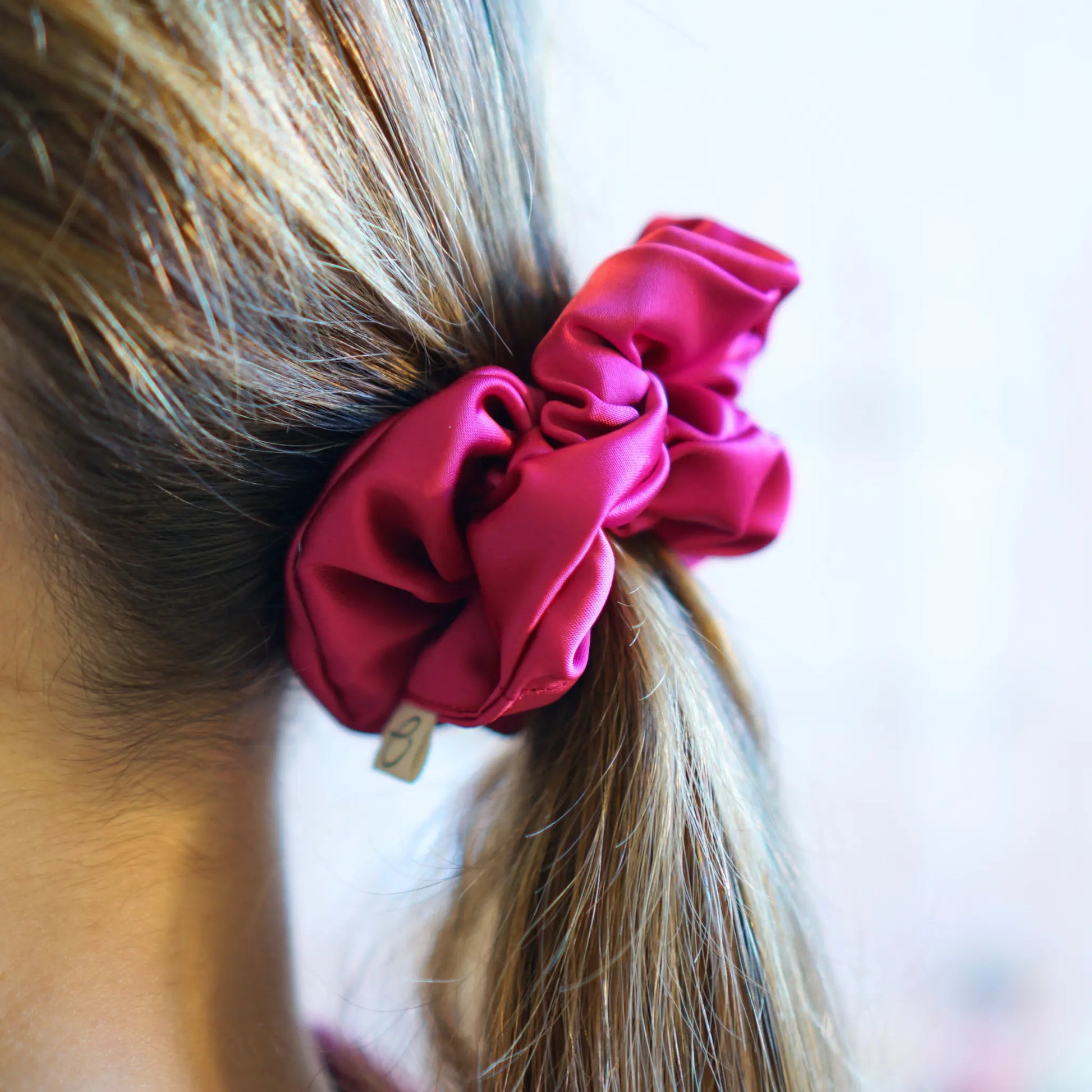 Fuschia - Chouchou Cheveux Satin - Les Chouchous de Justine