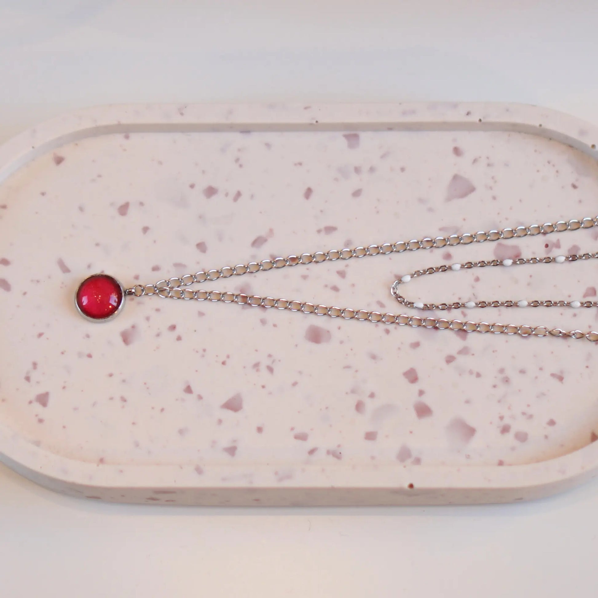 Fuschia - Collier Double - Les Chouchous de Justine