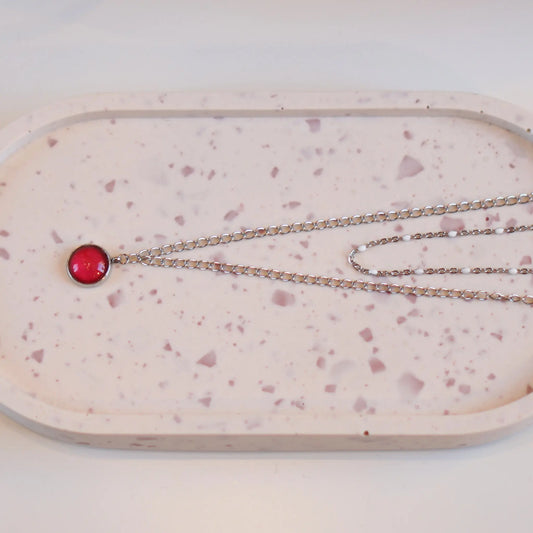 Fuschia - Collier Double - Les Chouchous de Justine