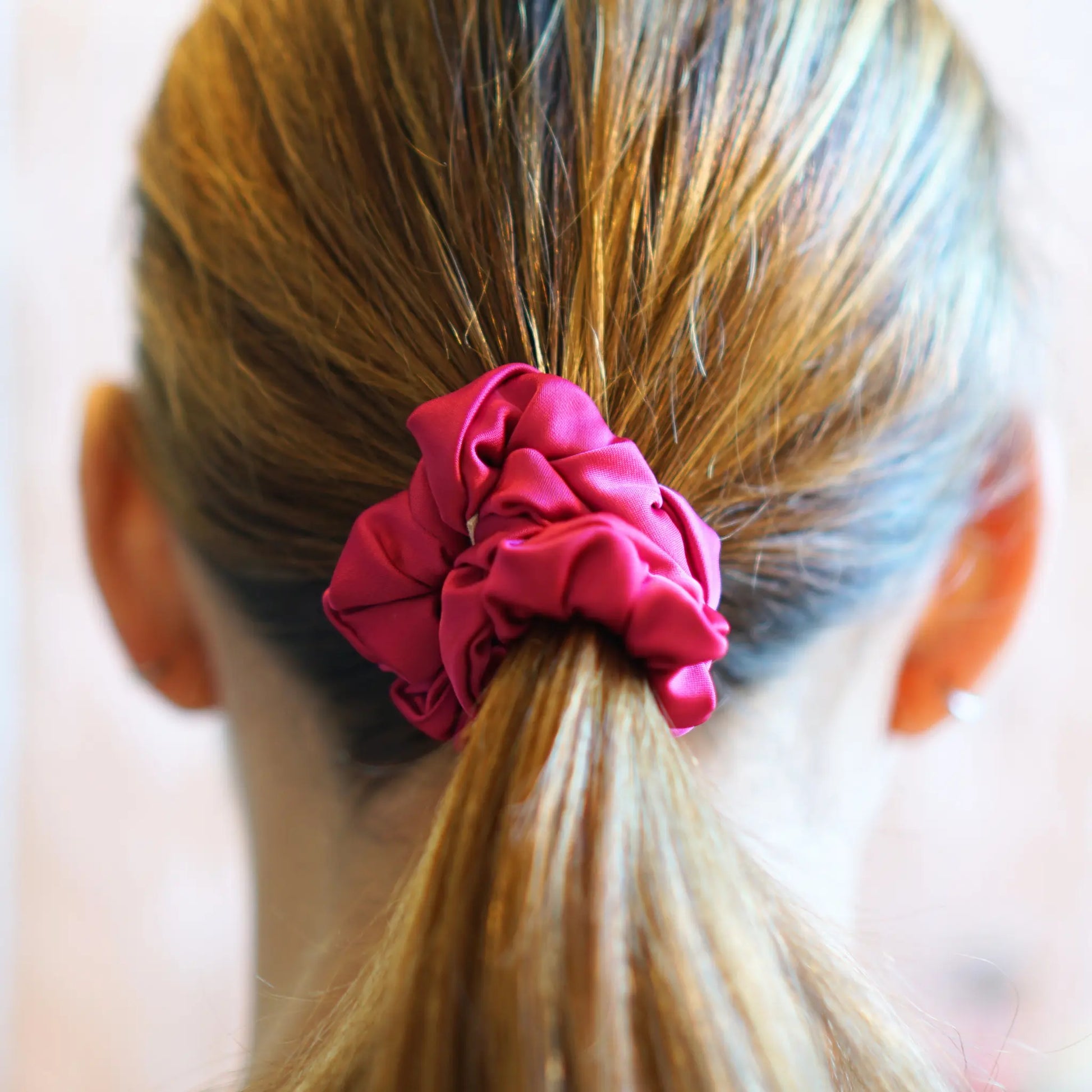 Fuschia - Mini Chouchou Cheveux Satin - Les Chouchous de Justine