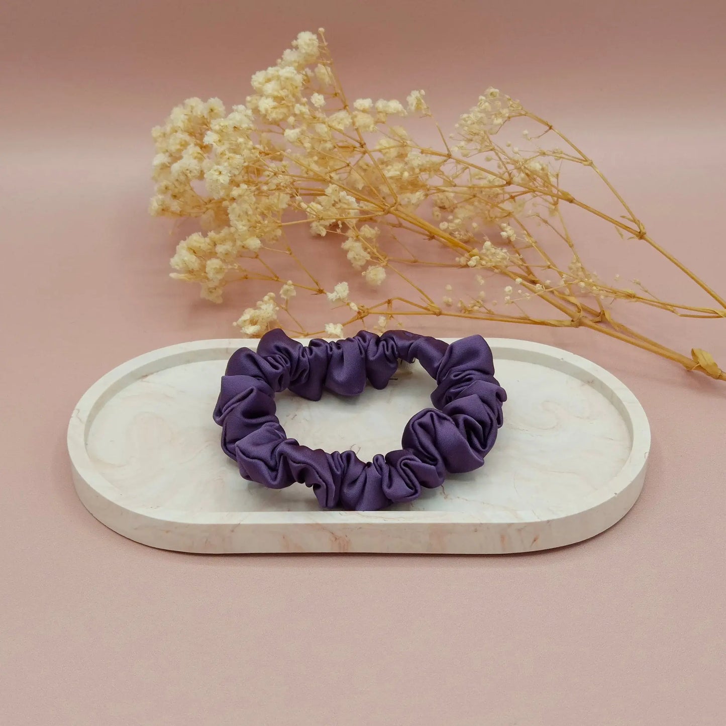 Chouchou en Satin Parme - Les Chouchous de Justine