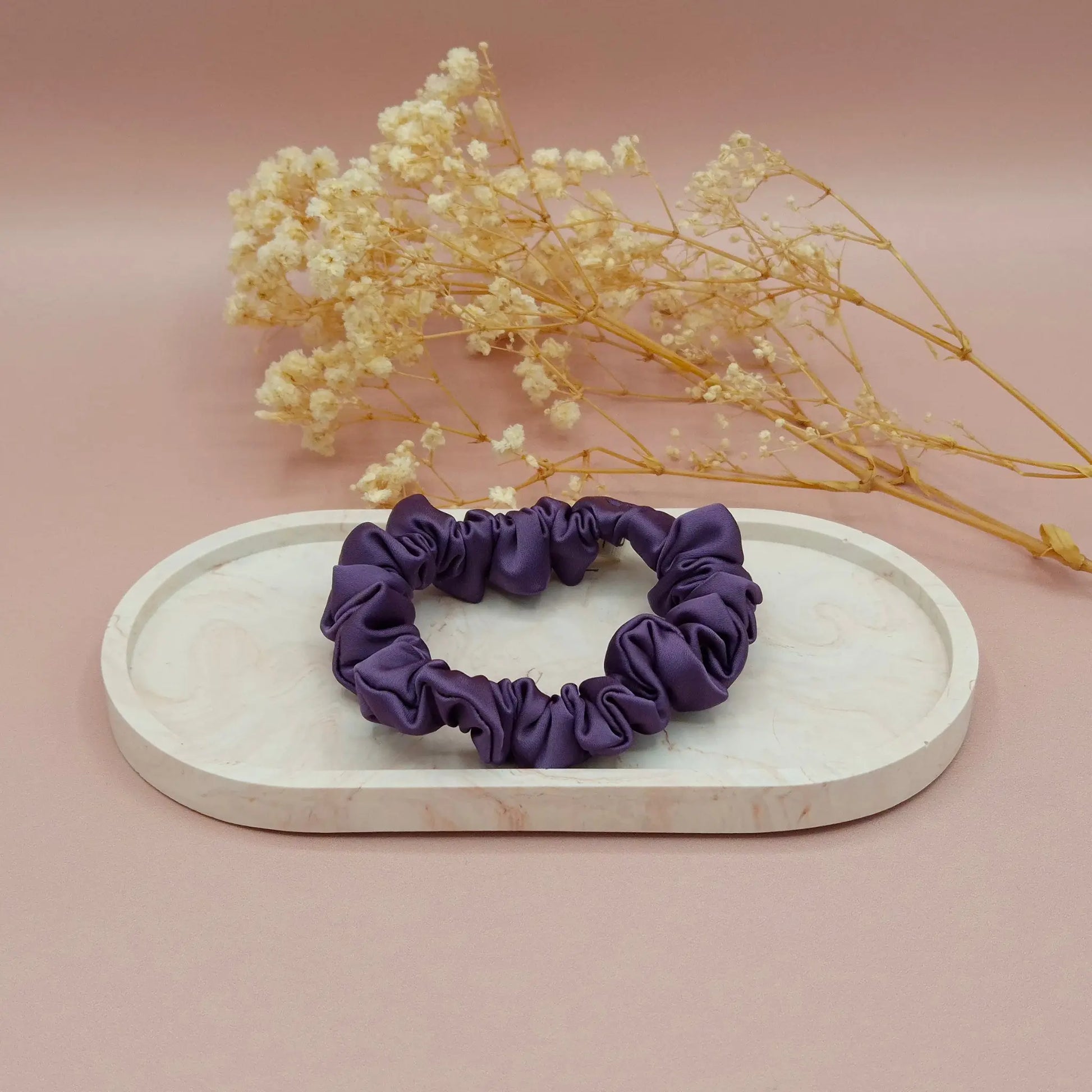Chouchou en Satin Parme - Les Chouchous de Justine