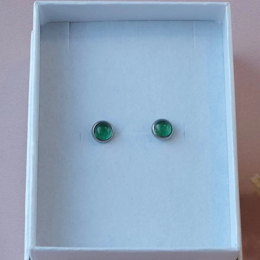 Puces d'oreilles Vert - Les Chouchous de Justine
