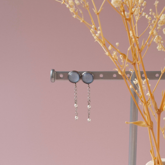 Boucles d'oreilles Bleu Ciel - Les Chouchous de Justine