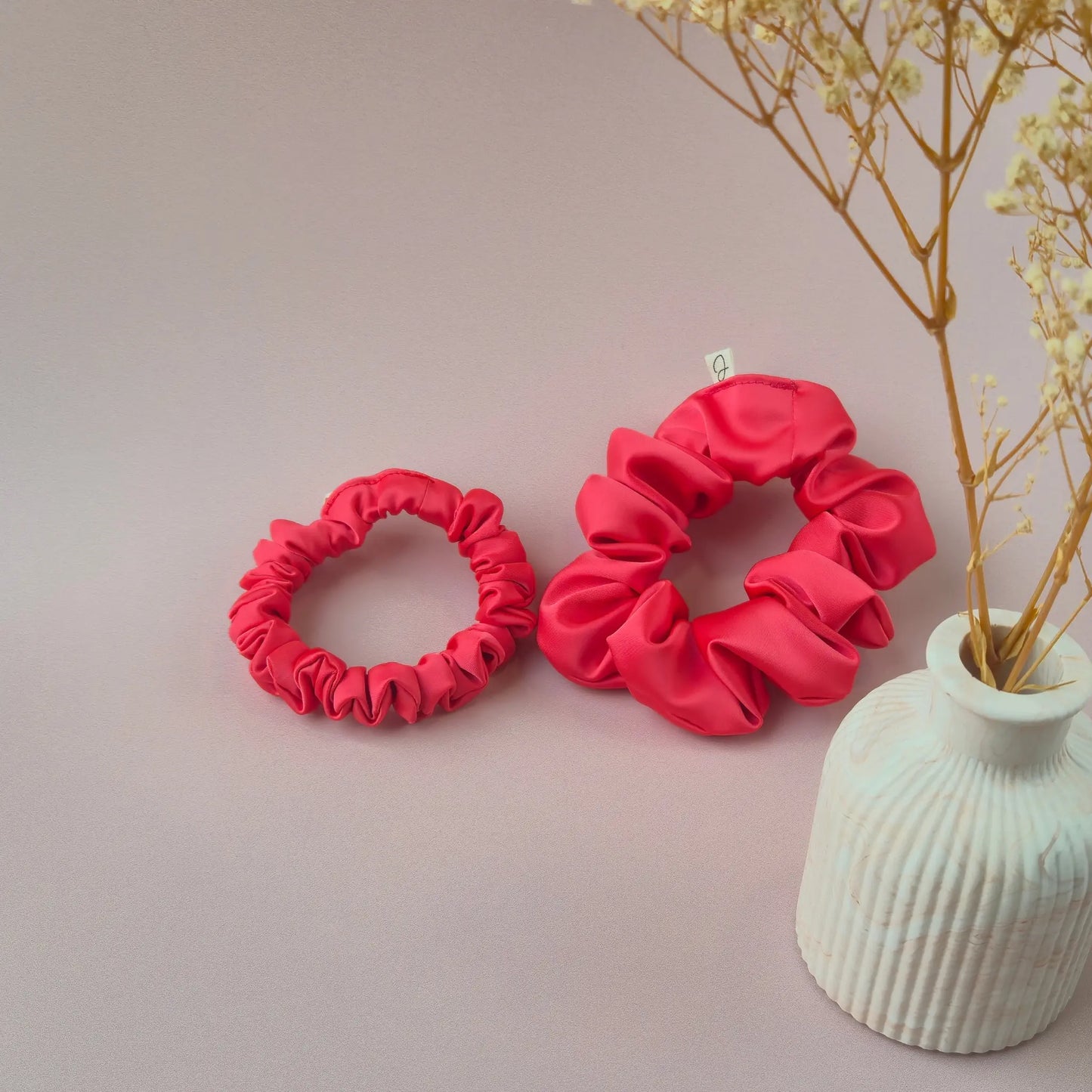 Chouchou en Satin Corail - Les Chouchous de Justine