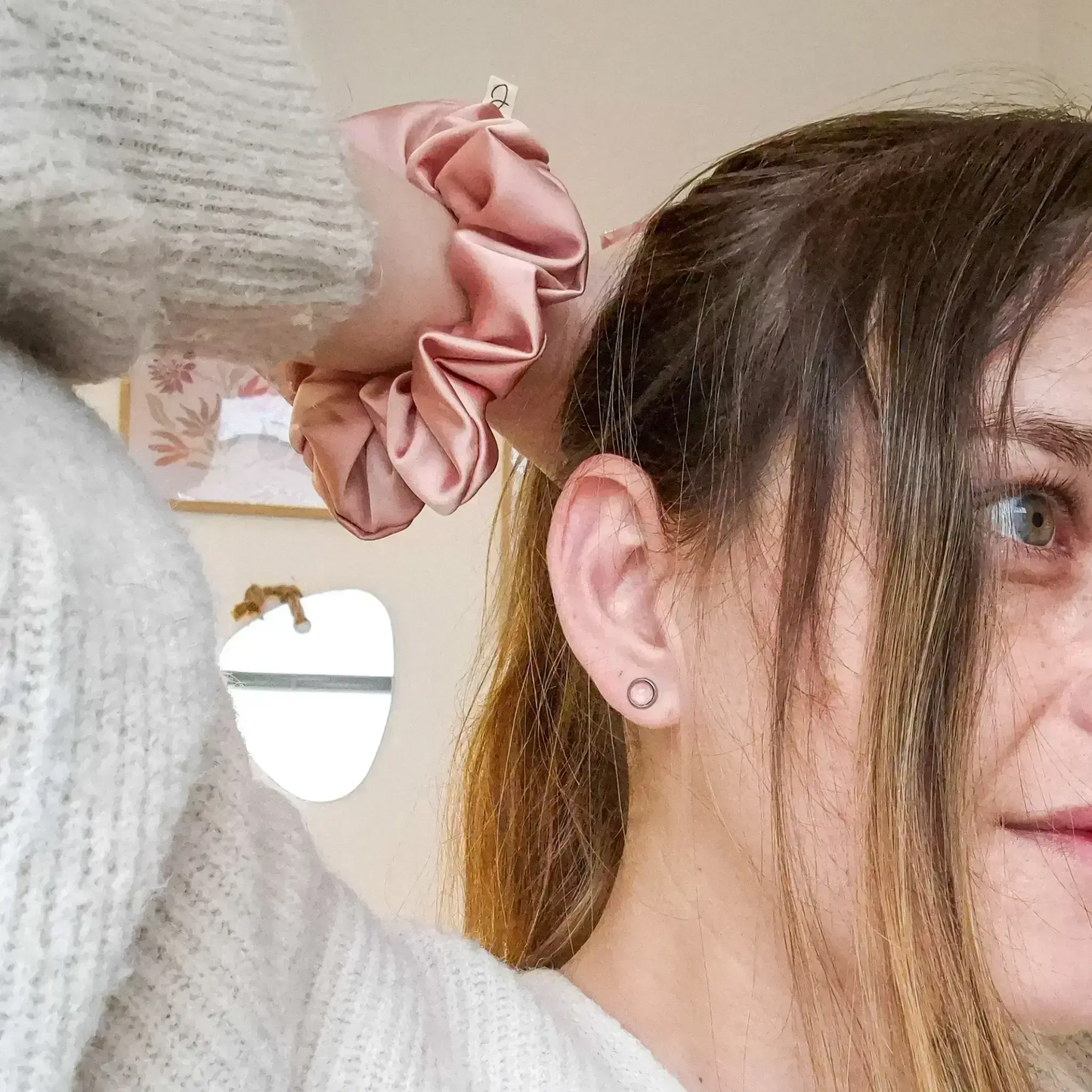 Chouchou en Satin Cognac - Les Chouchous de Justine