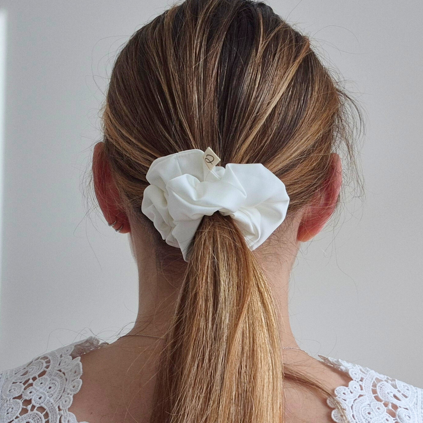 Chouchou en Satin Ecru - Les Chouchous de Justine