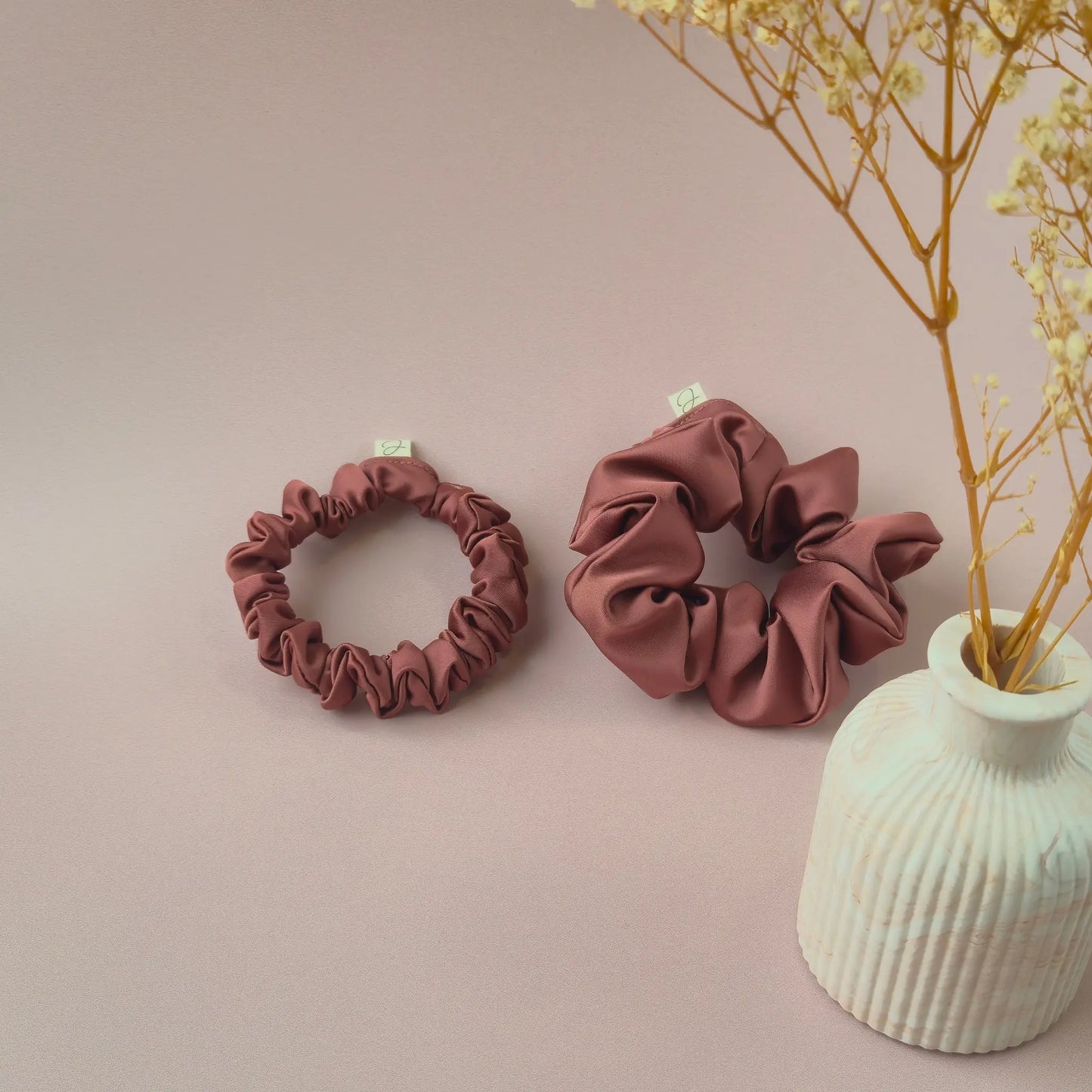 Chouchou en Satin Cognac - Les Chouchous de Justine