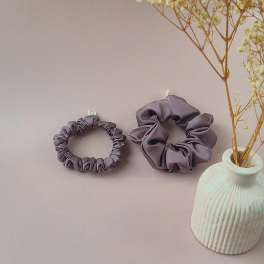 Chouchou en Satin Taupe - Les Chouchous de Justine