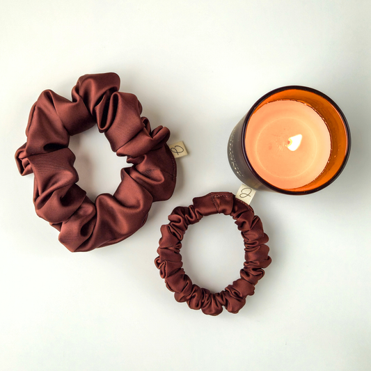 Chouchou en Satin Muscade