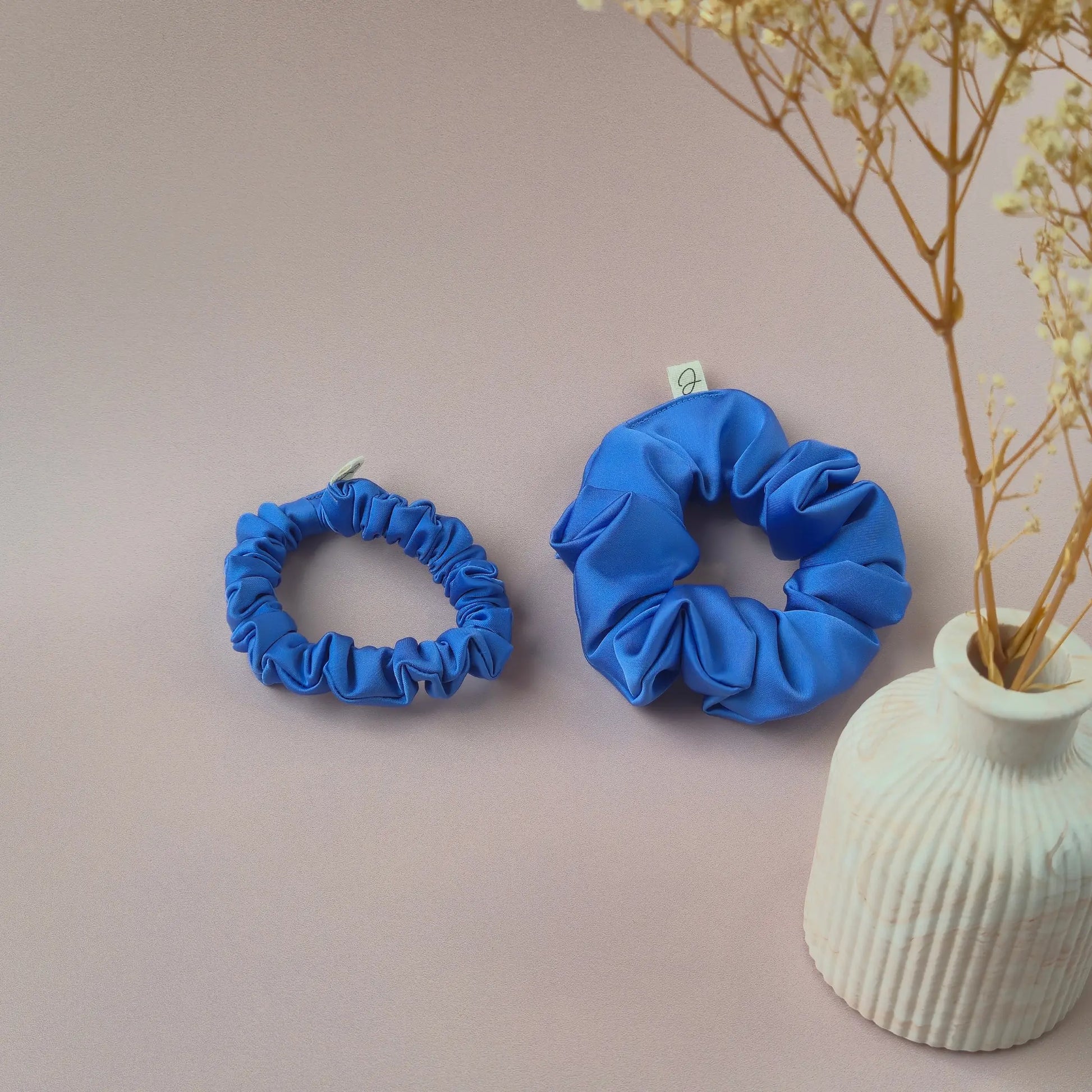 Chouchou en Satin Bleu - Les Chouchous de Justine