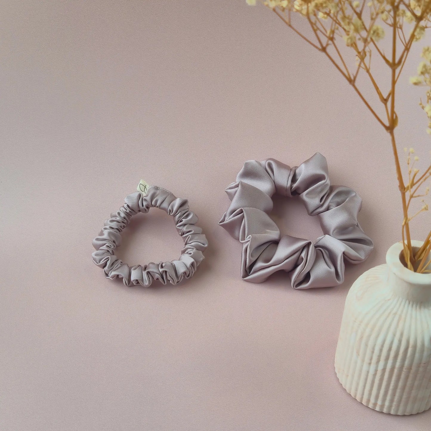 Chouchou en Satin Grège - Les Chouchous de Justine