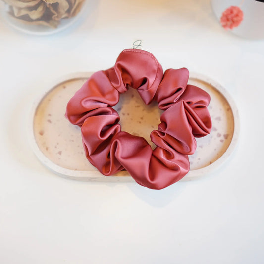 Brique - Chouchou Cheveux Satin - Les Chouchous de Justine