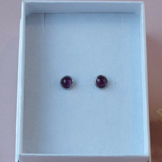 Puces d'oreilles Prune - Les Chouchous de Justine