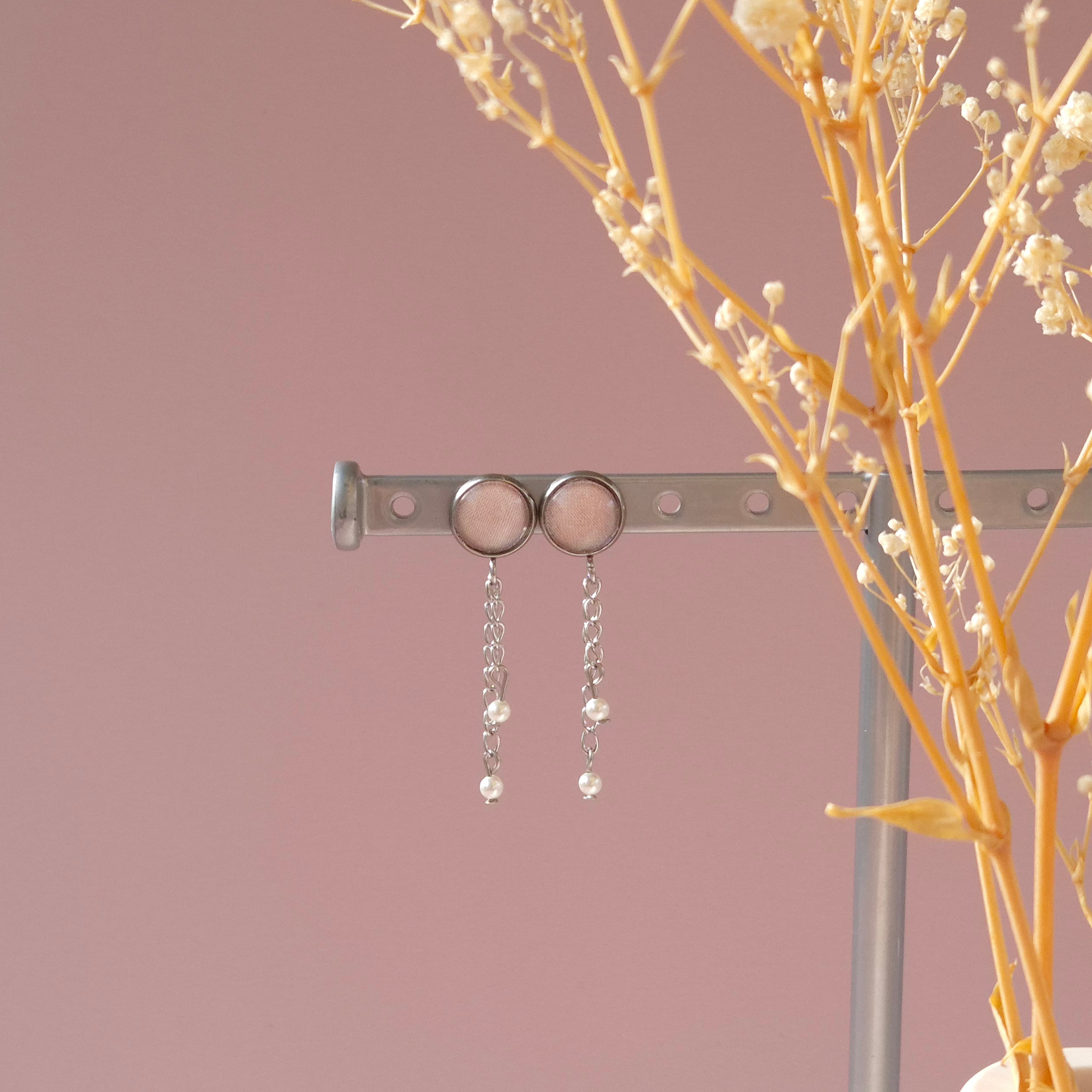 Boucles d'oreilles Rose Dragée - Les Chouchous de Justine