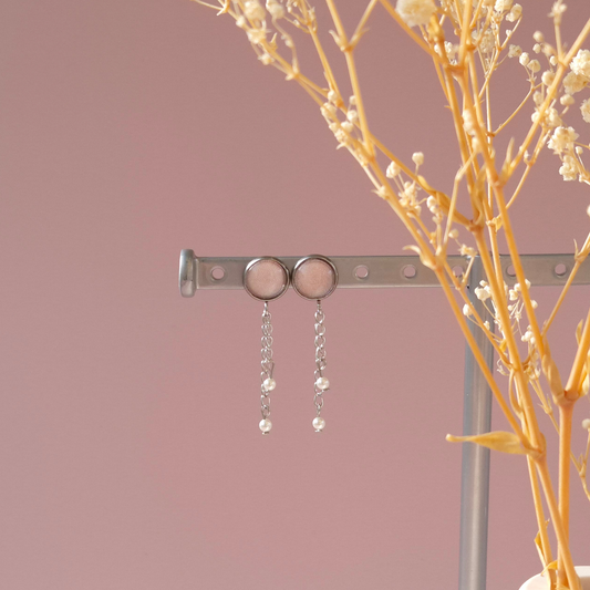 Boucles d'oreilles Rose Dragée - Les Chouchous de Justine