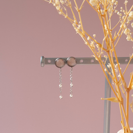 Boucles d'oreilles Beige - Les Chouchous de Justine
