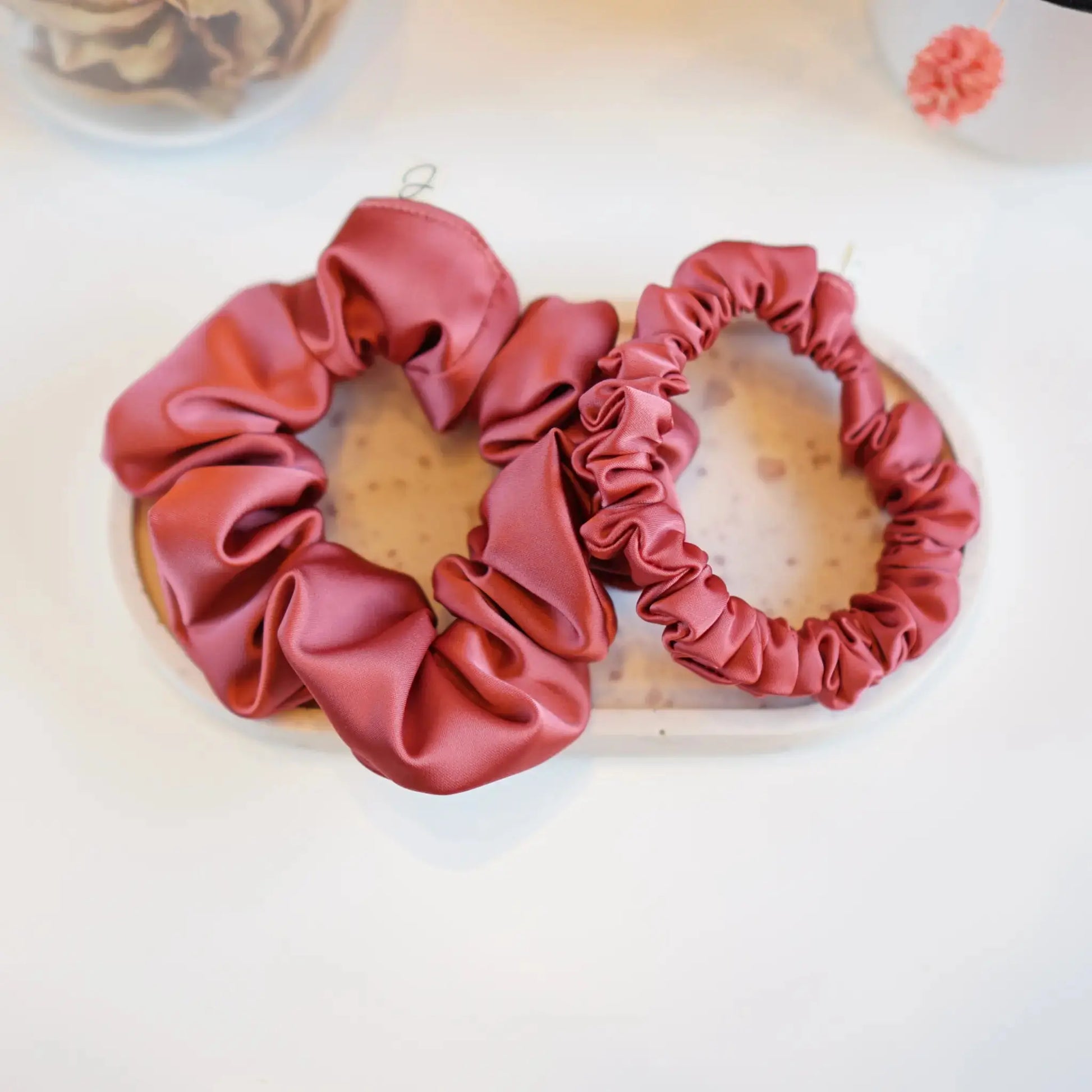 Brique - Chouchou Cheveux Satin - Les Chouchous de Justine