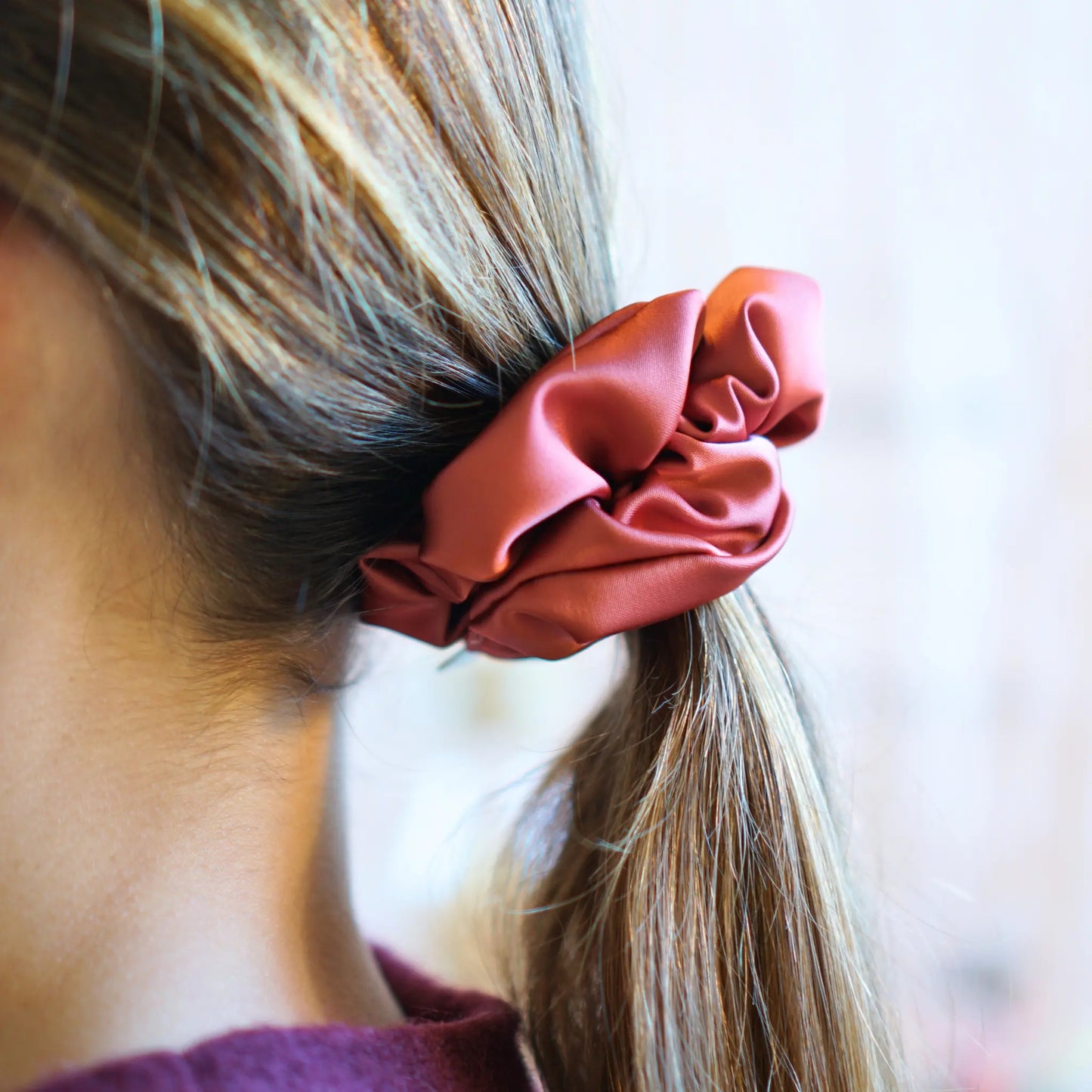 Brique - Chouchou Cheveux Satin - Les Chouchous de Justine