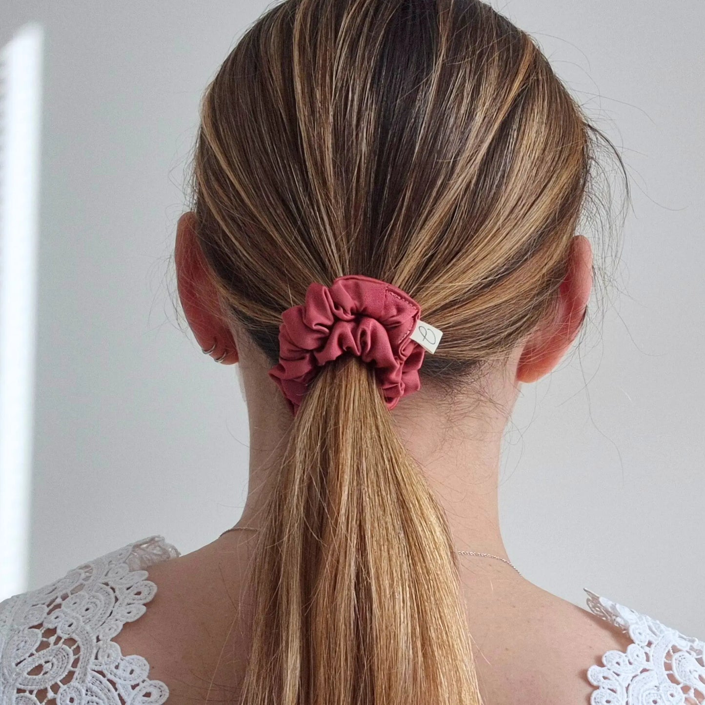Chouchou en Satin Brique - Les Chouchous de Justine