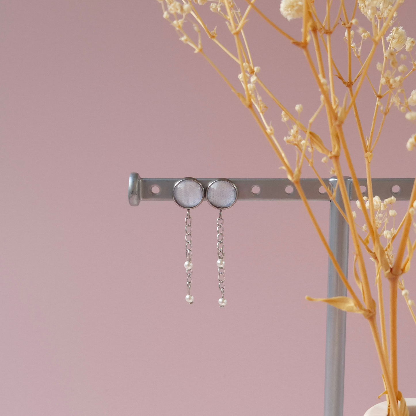 Boucles d'oreilles Blanc - Les Chouchous de Justine