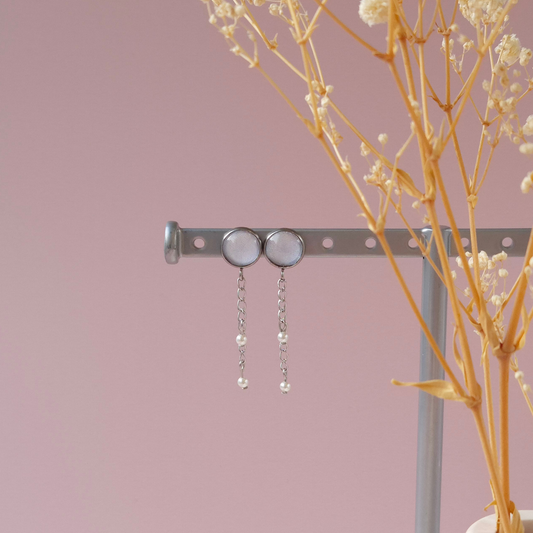 Boucles d'oreilles Blanc - Les Chouchous de Justine