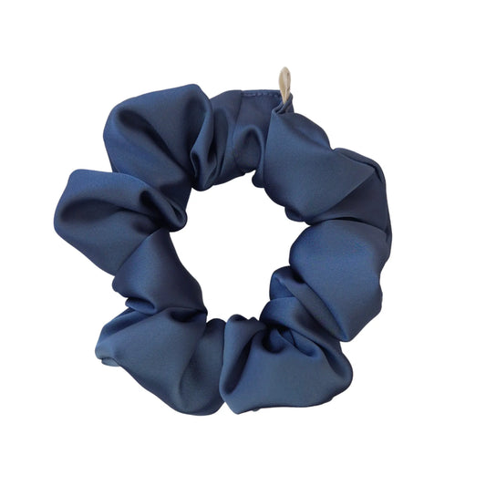 Chouchou en Satin Bleu Lapis - Les Chouchous de Justine