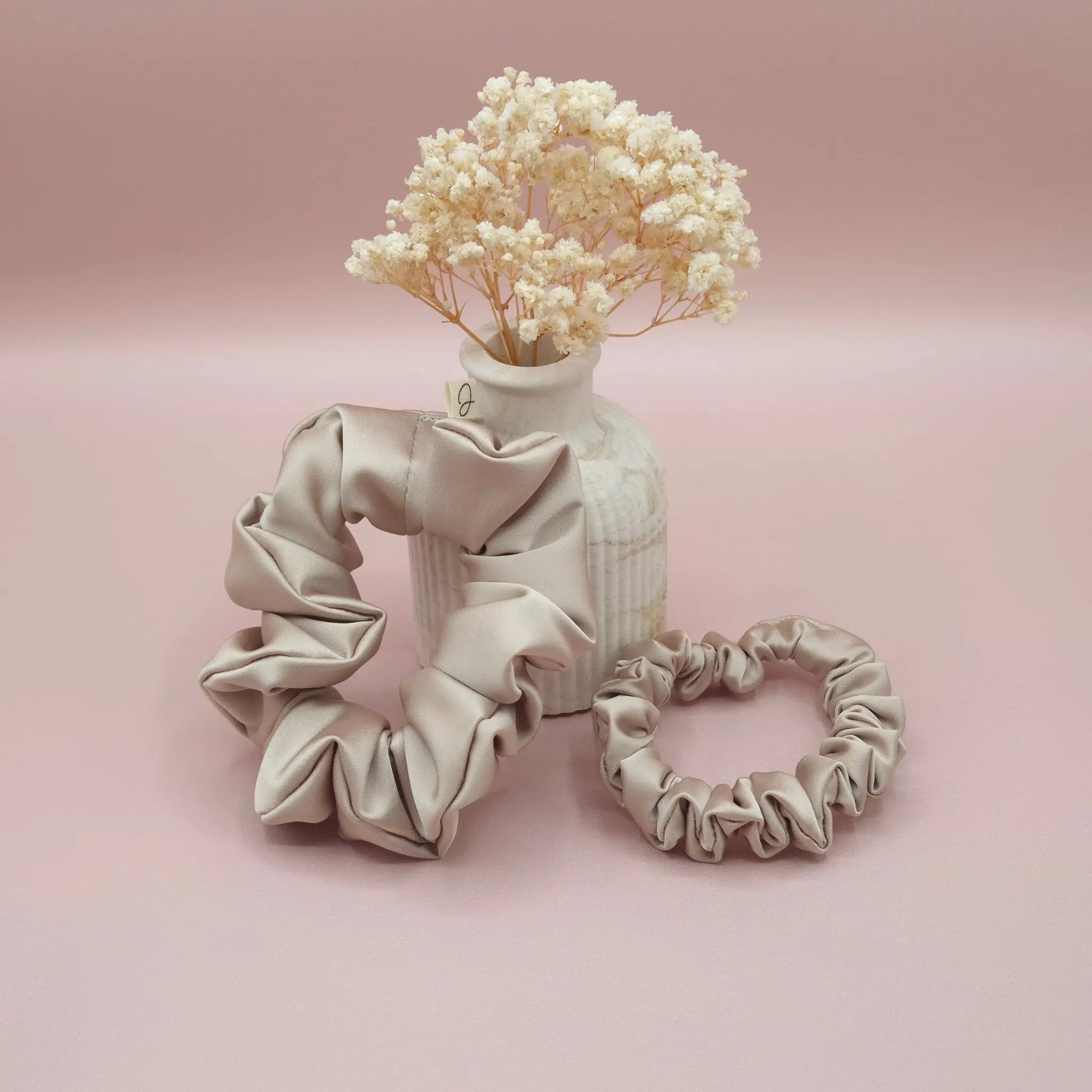 Chouchou en Satin Beige - Les Chouchous de Justine