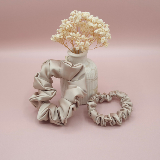 Chouchou en Satin Beige - Les Chouchous de Justine