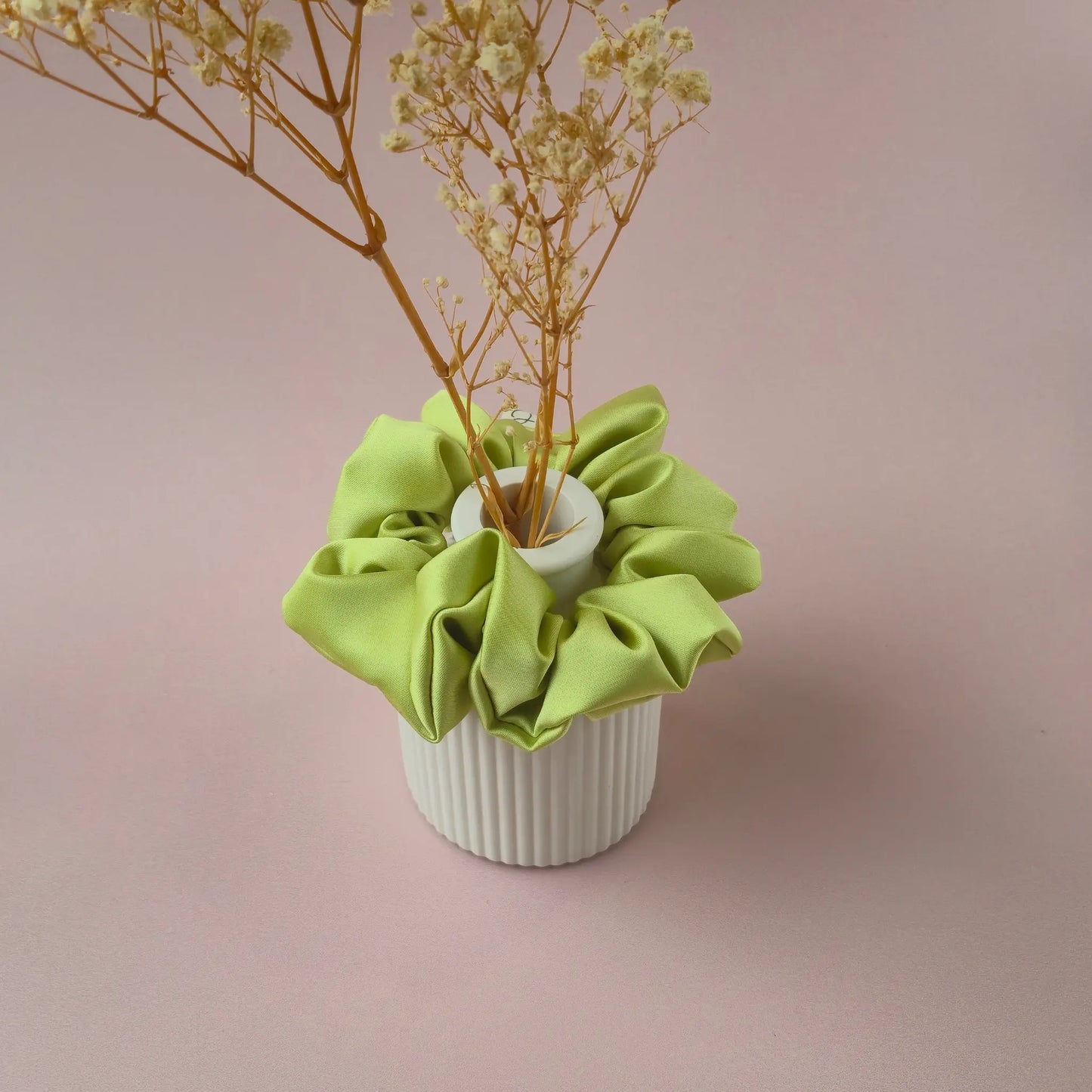 Chouchou en Satin Lime - Les Chouchous de Justine