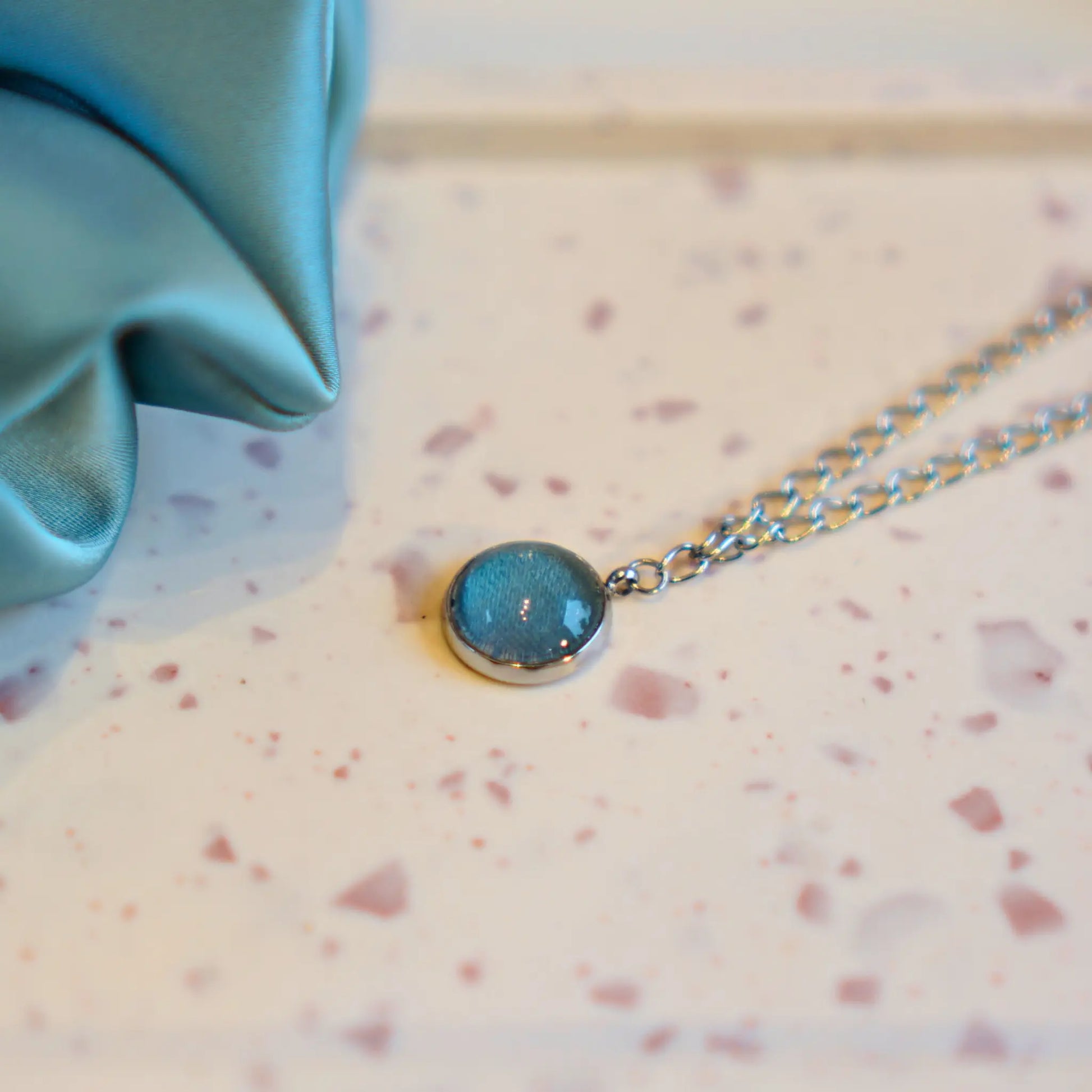 Bleu Givré - Collier Double - Les Chouchous de Justine