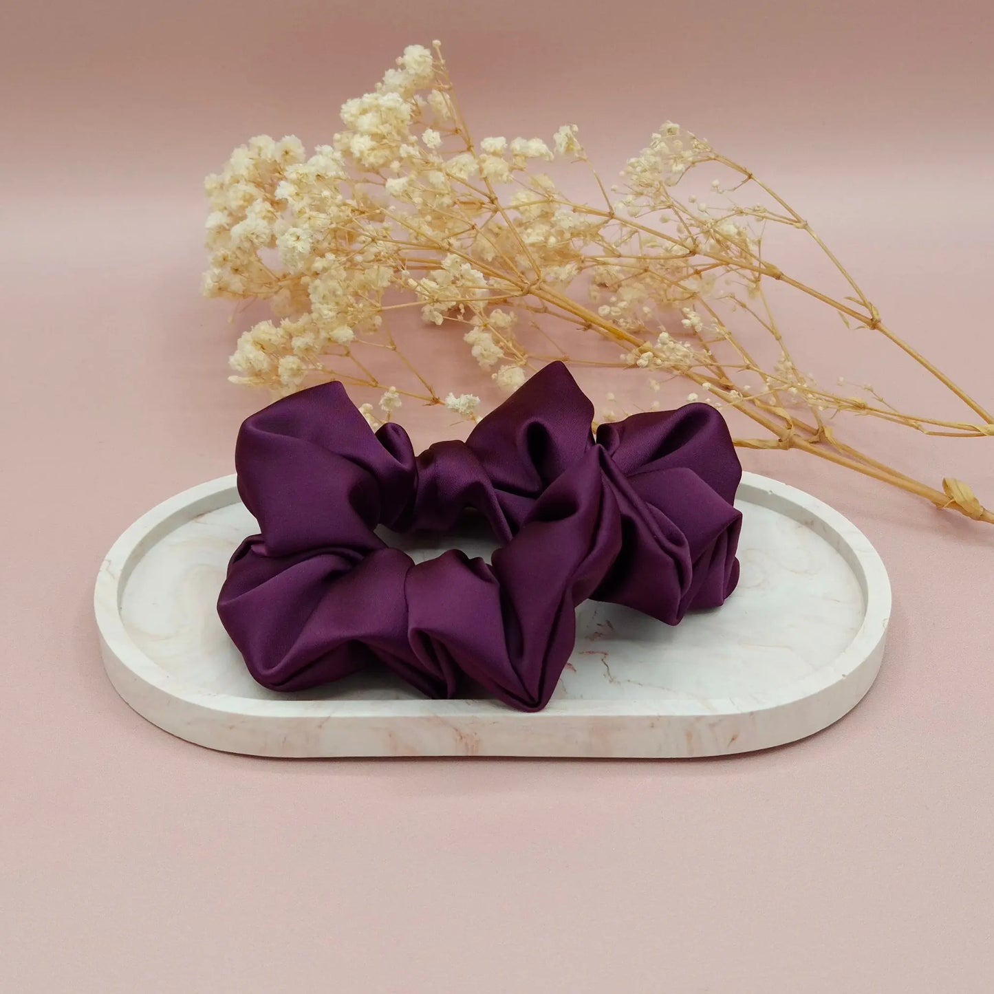 Chouchou en Satin Prune - Les Chouchous de Justine