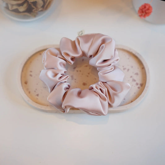 Rose Dragée - Chouchou Cheveux Satin - Les Chouchous de Justine