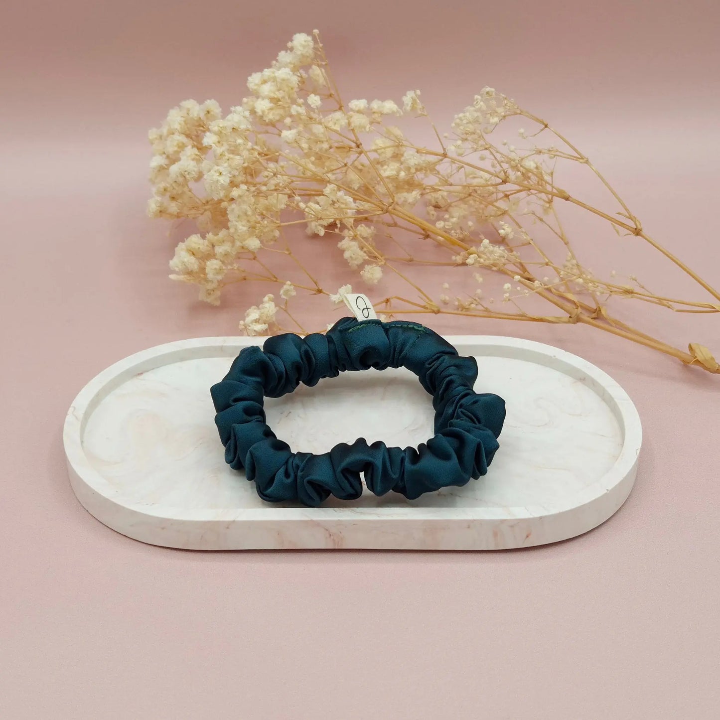 Chouchou en Satin Vert Empire - Les Chouchous de Justine