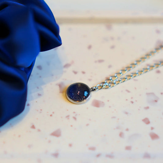 Bleu Navy - Collier Double - Les Chouchous de Justine