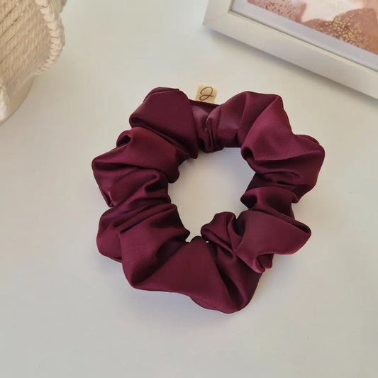 Chouchou en Satin Bordeaux - Les Chouchous de Justine