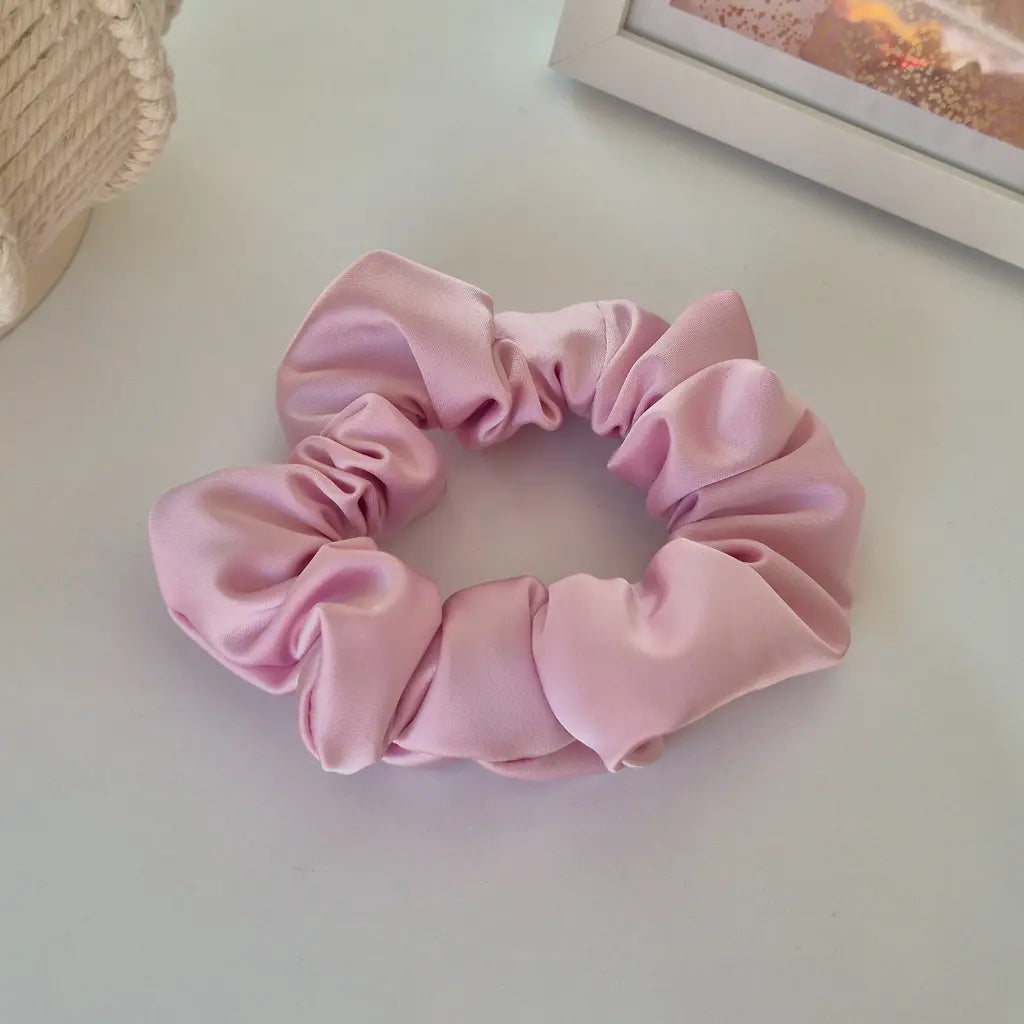 Chouchou en Satin Rose Pastel - Les Chouchous de Justine