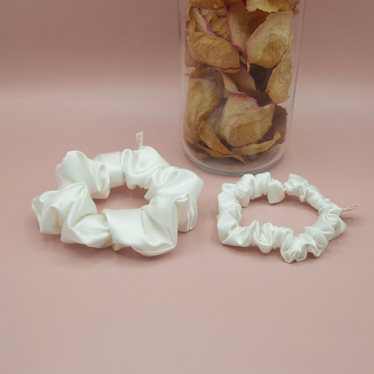 Chouchou en Satin Ecru - Les Chouchous de Justine