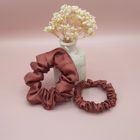 Chouchou en Satin Cognac - Les Chouchous de Justine