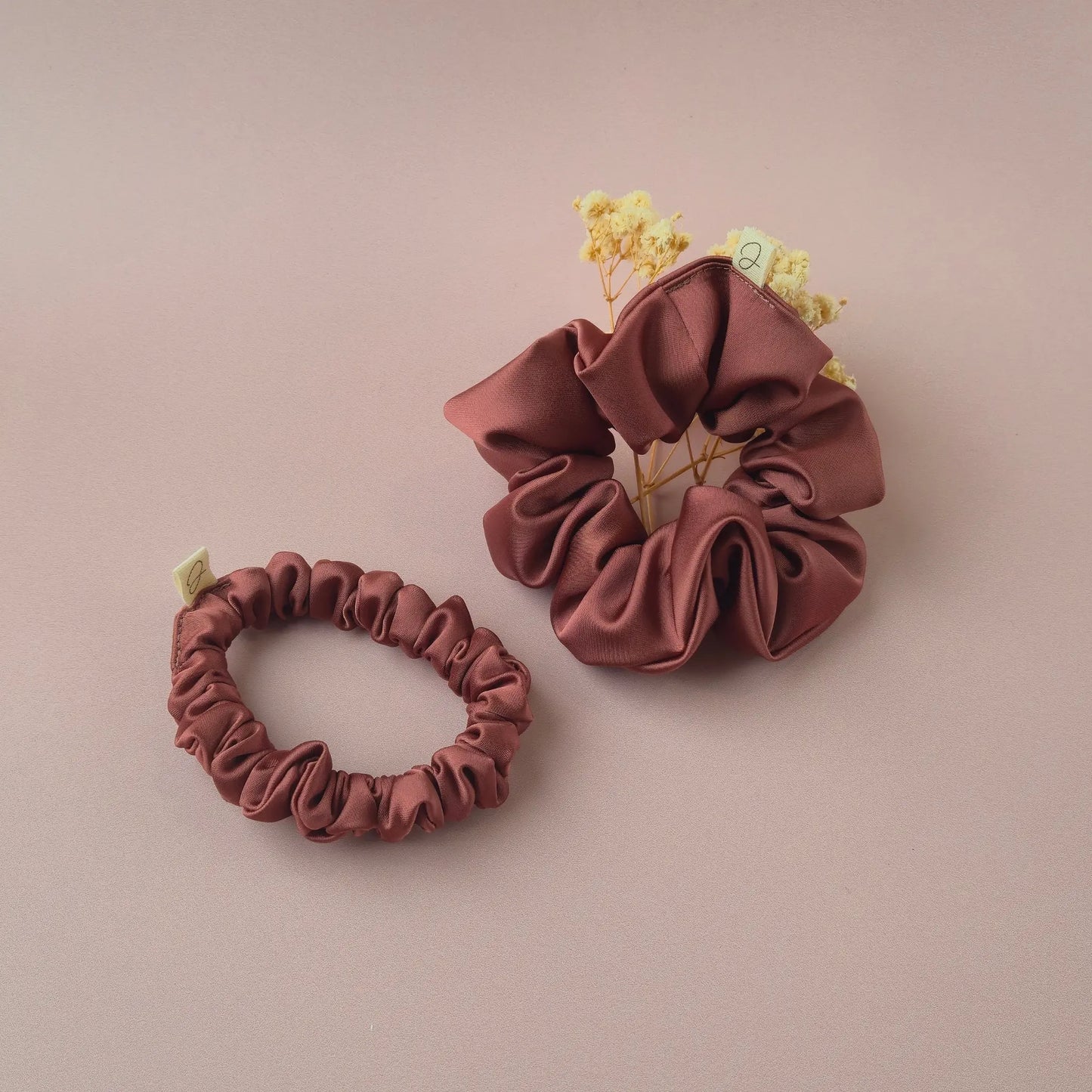 Chouchou en Satin Cognac - Les Chouchous de Justine