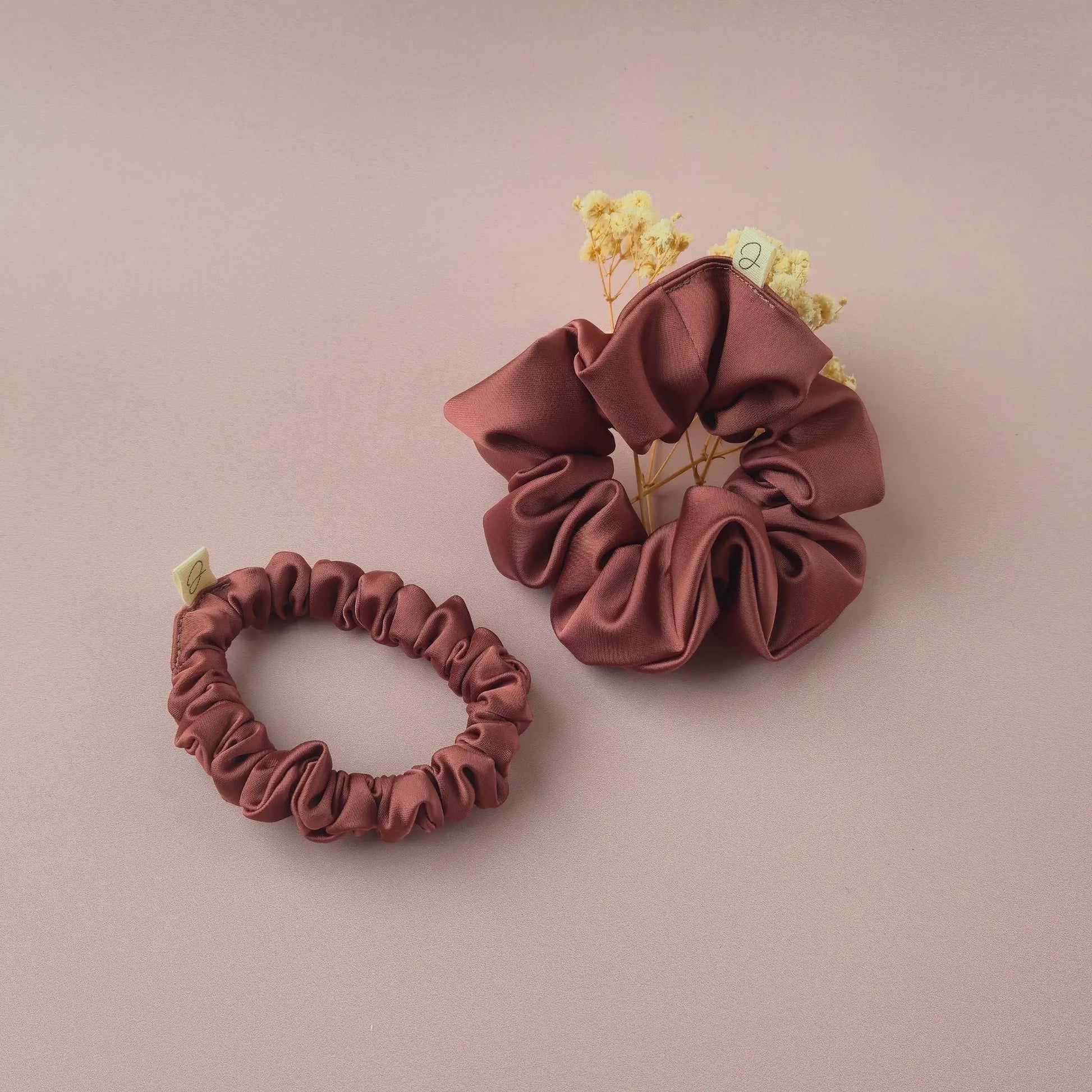 Chouchou en Satin Cognac - Les Chouchous de Justine