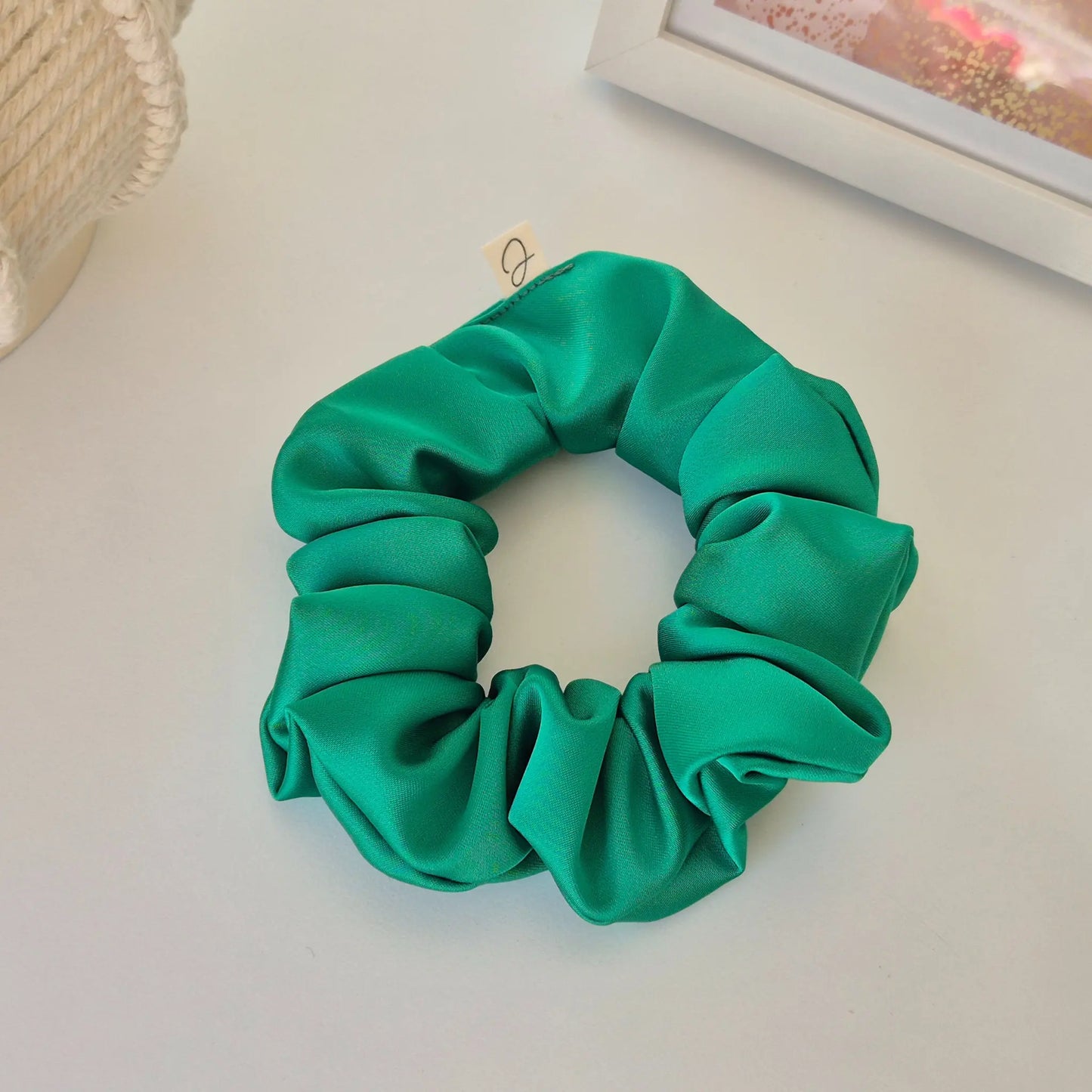 Chouchou en Satin Vert - Les Chouchous de Justine