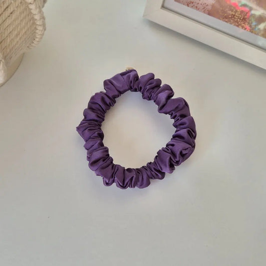 Mini Chouchou en Satin Violet - Les Chouchous de Justine
