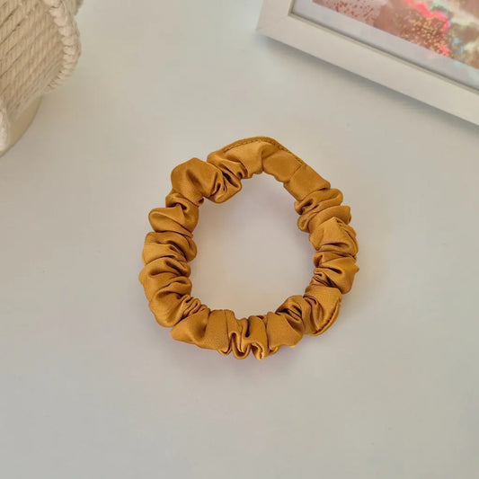Mini Chouchou en Satin Curcuma - Les Chouchous de Justine