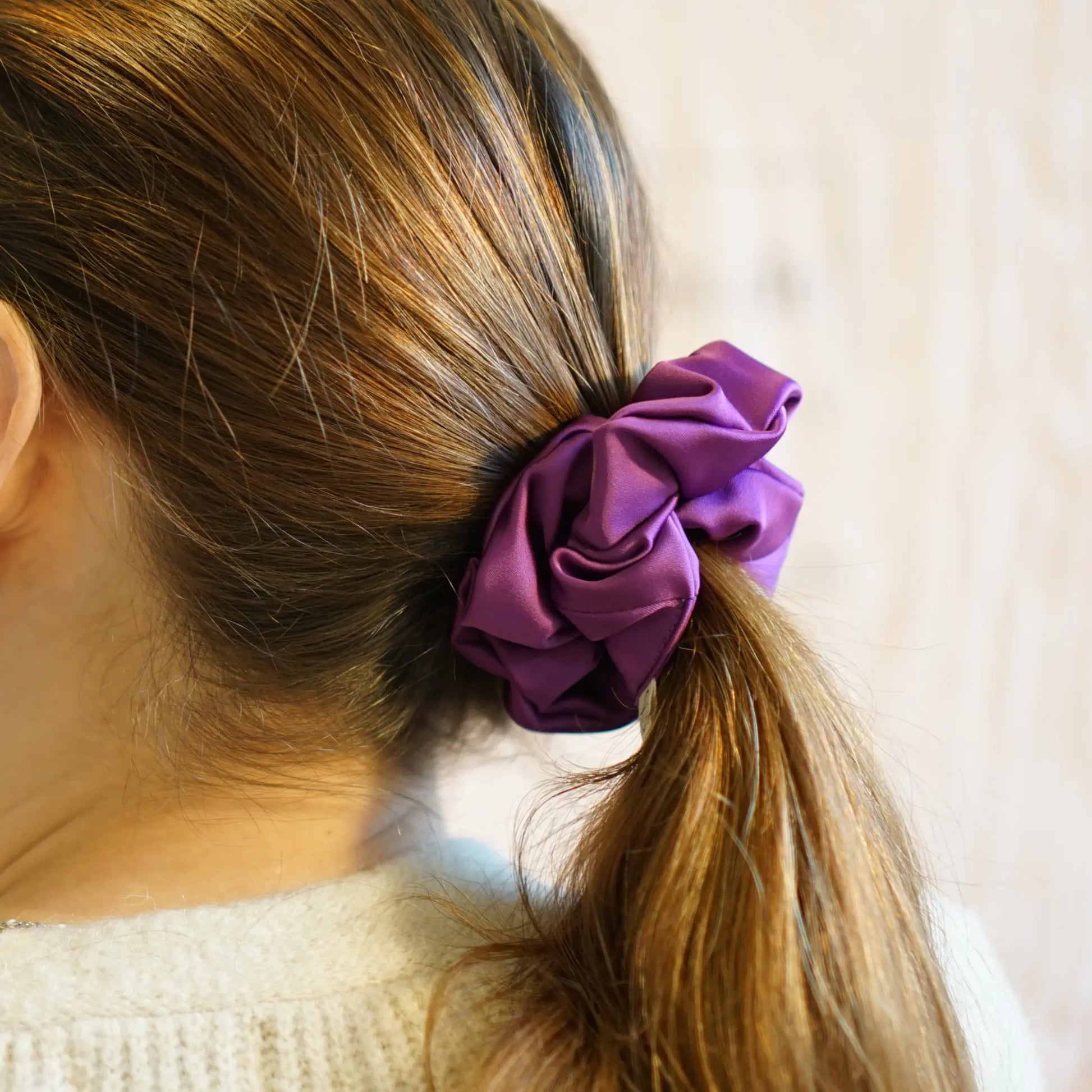 Violet - Chouchou Cheveux Satin - Les Chouchous de Justine