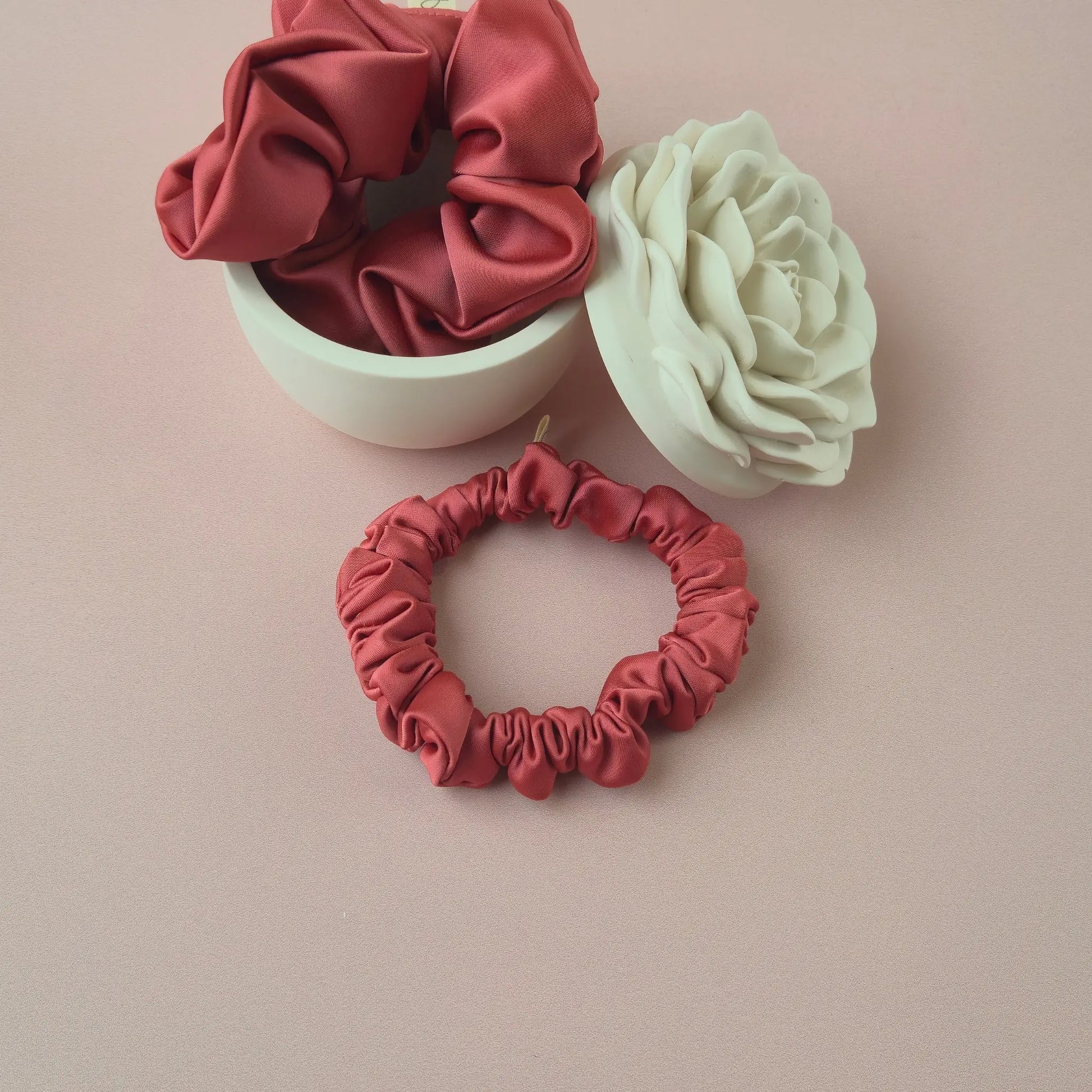 Chouchou en Satin Brique - Les Chouchous de Justine