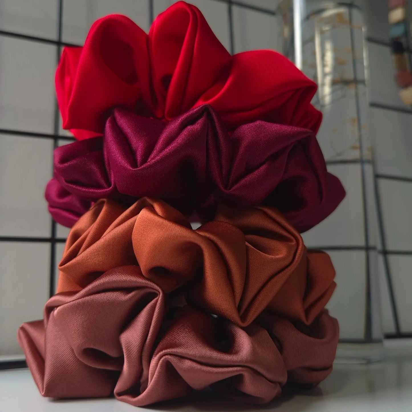 Chouchou en Satin Cognac - Les Chouchous de Justine