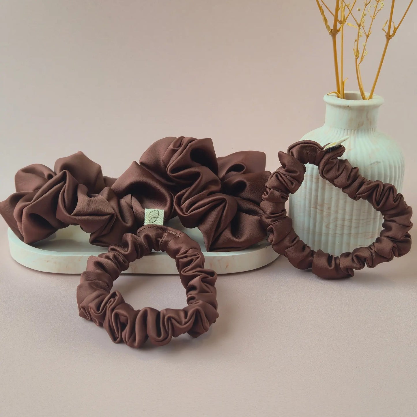 Chouchou en Satin Muscade - Les Chouchous de Justine